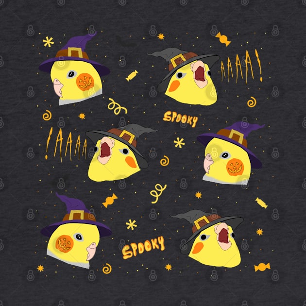 witch cockatiel doodle pattern by FandomizedRose